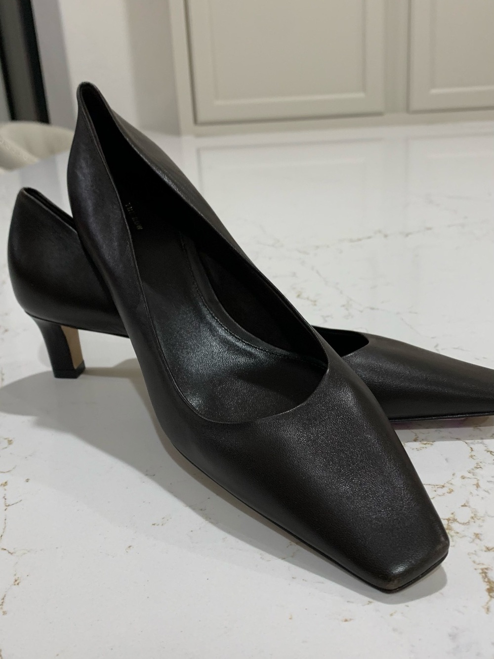 The Row Carla square Heel pumps Classic Shoes Size 38.5